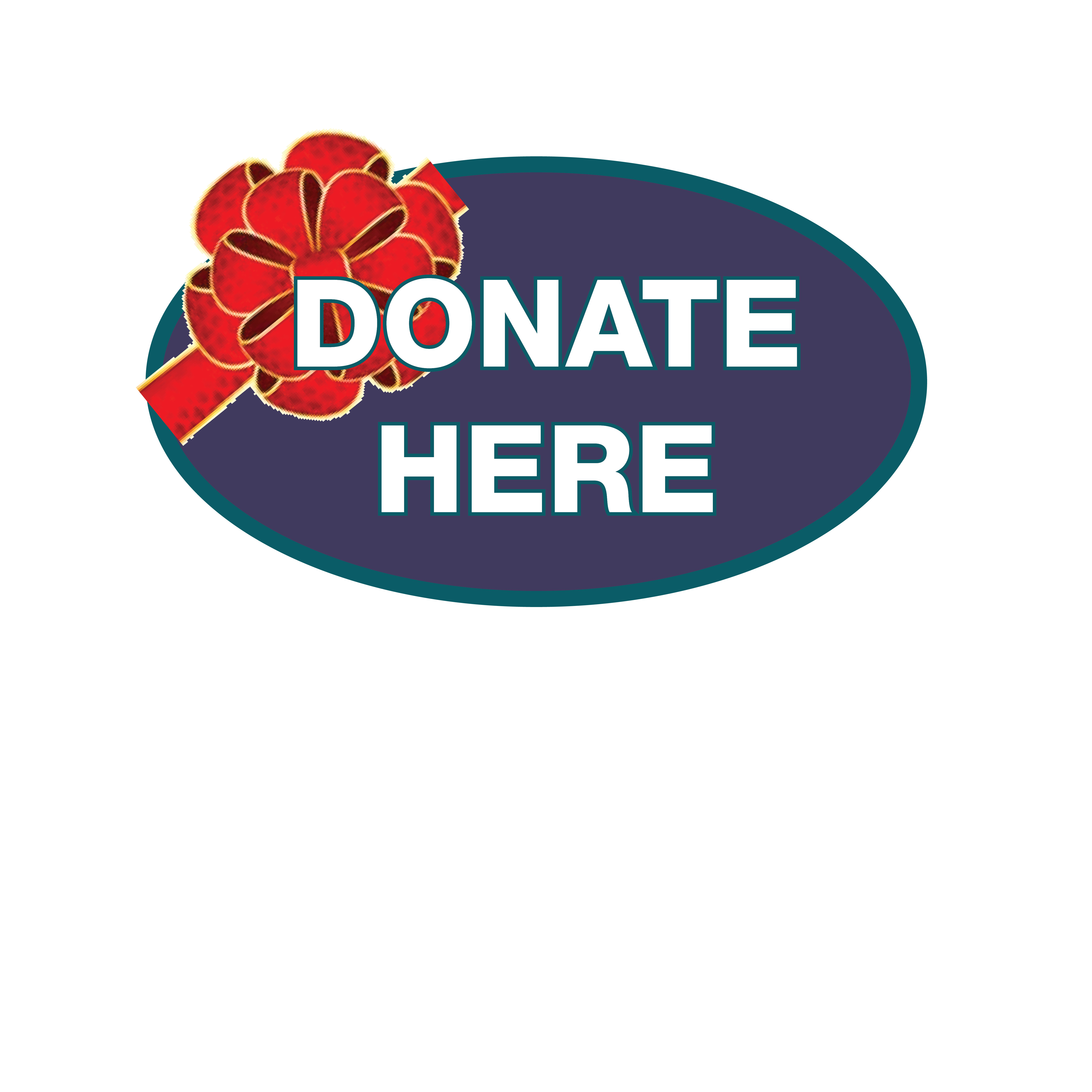 Donate Now Oval White Background Holiday